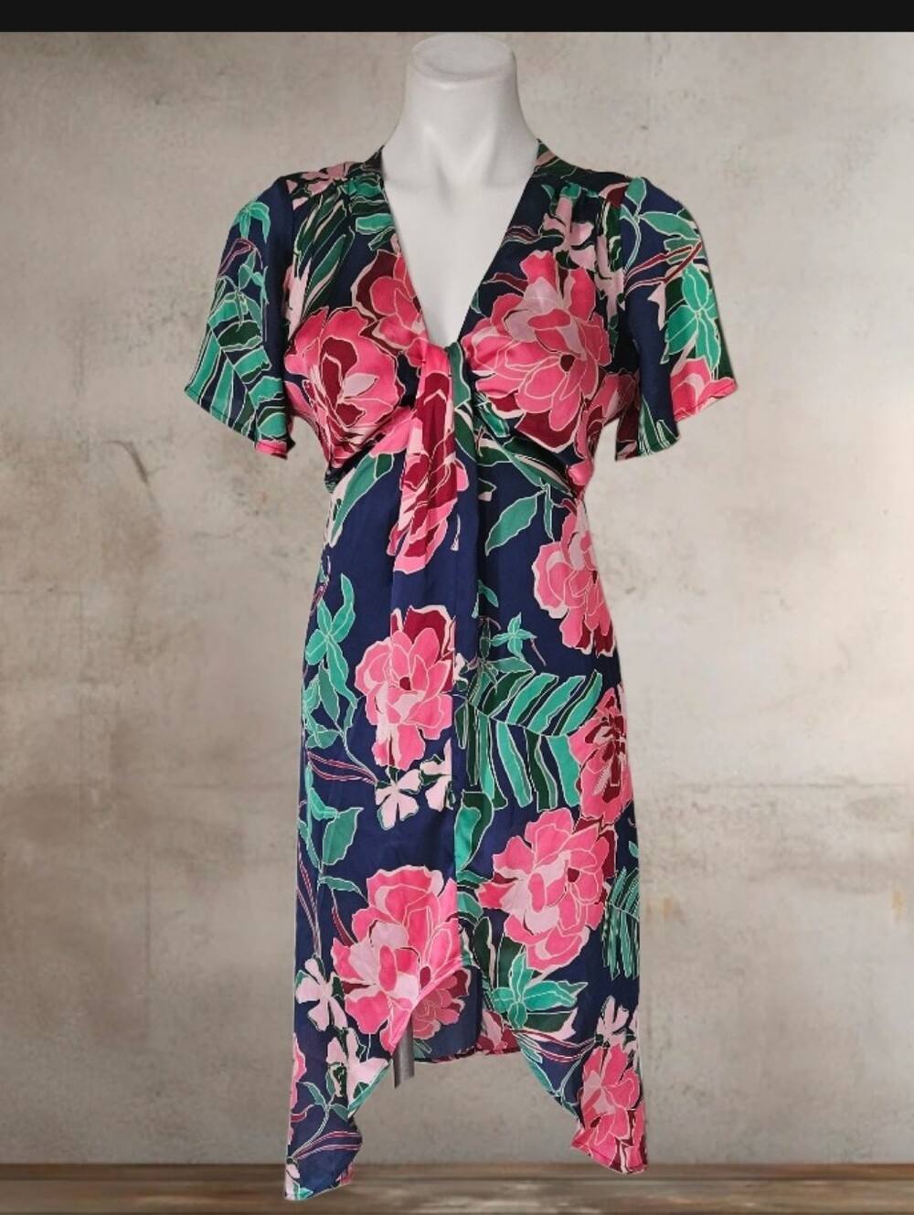 Vici Floral Asymmetrical Dress Small